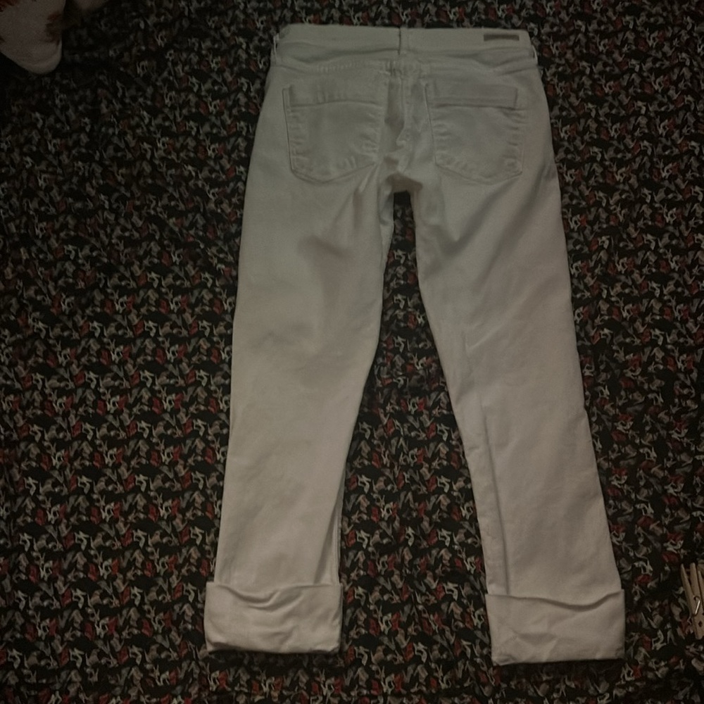 Citizens Of Humanity White Dani Cropped Straight Leg Jeans 26 Classic Preppy - Picture 3 of 11